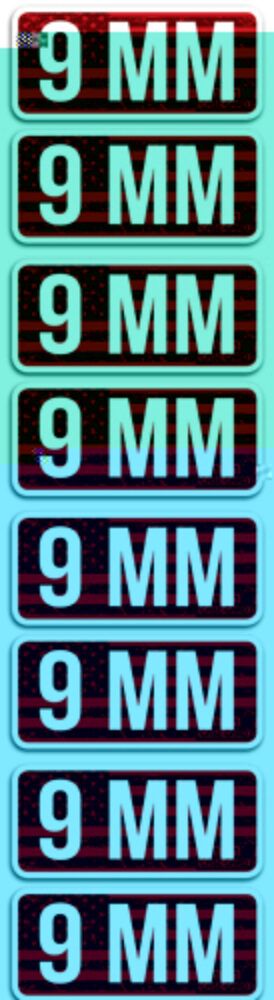 MTM Ammo Caliber Labels 9mm Red 8/ct