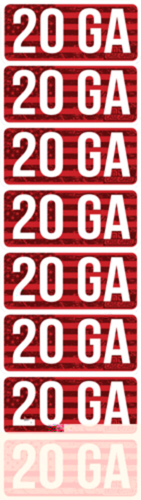 MTM Ammo Caliber Labels 20 GA Red 8/ct
