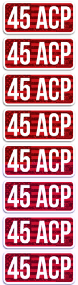 MTM Ammo Caliber Labels 45 ACP Red 8/ct