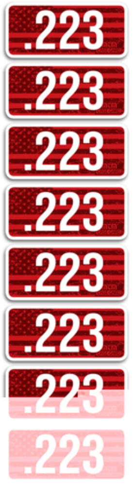 MTM Ammo Caliber Labels .223 Rem Red 8/ct