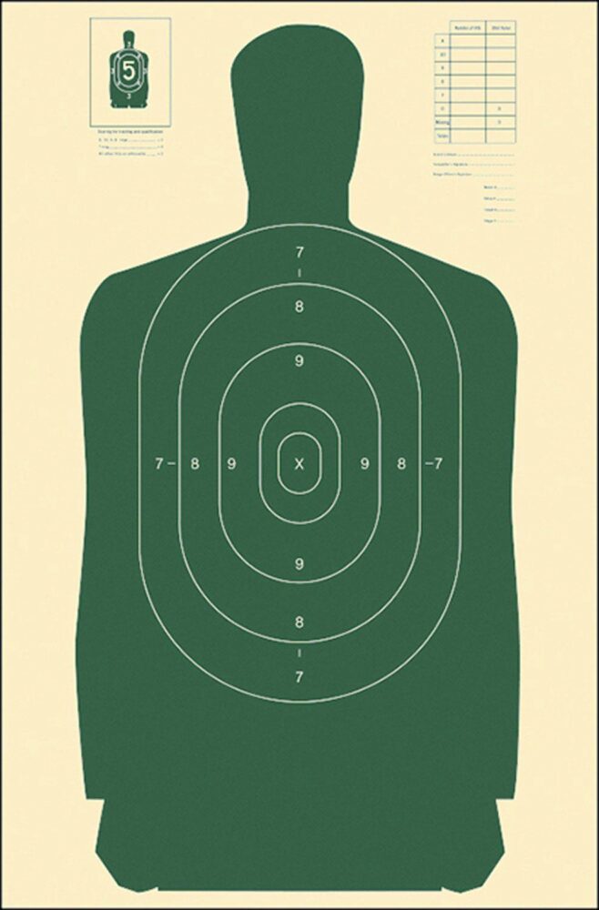 Action Target B27SGREEN100 Qualification Standard Silhouette Pape