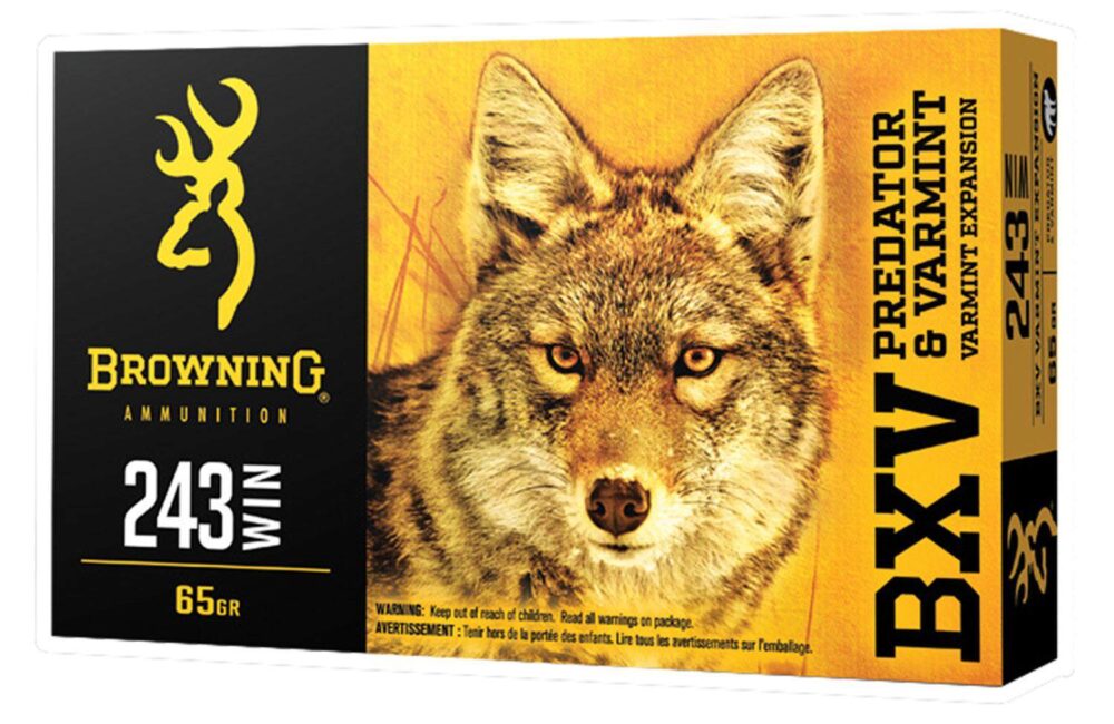 Browning Ammo B192302431 BXV Predator & Varmint 243 Win 65 gr Var