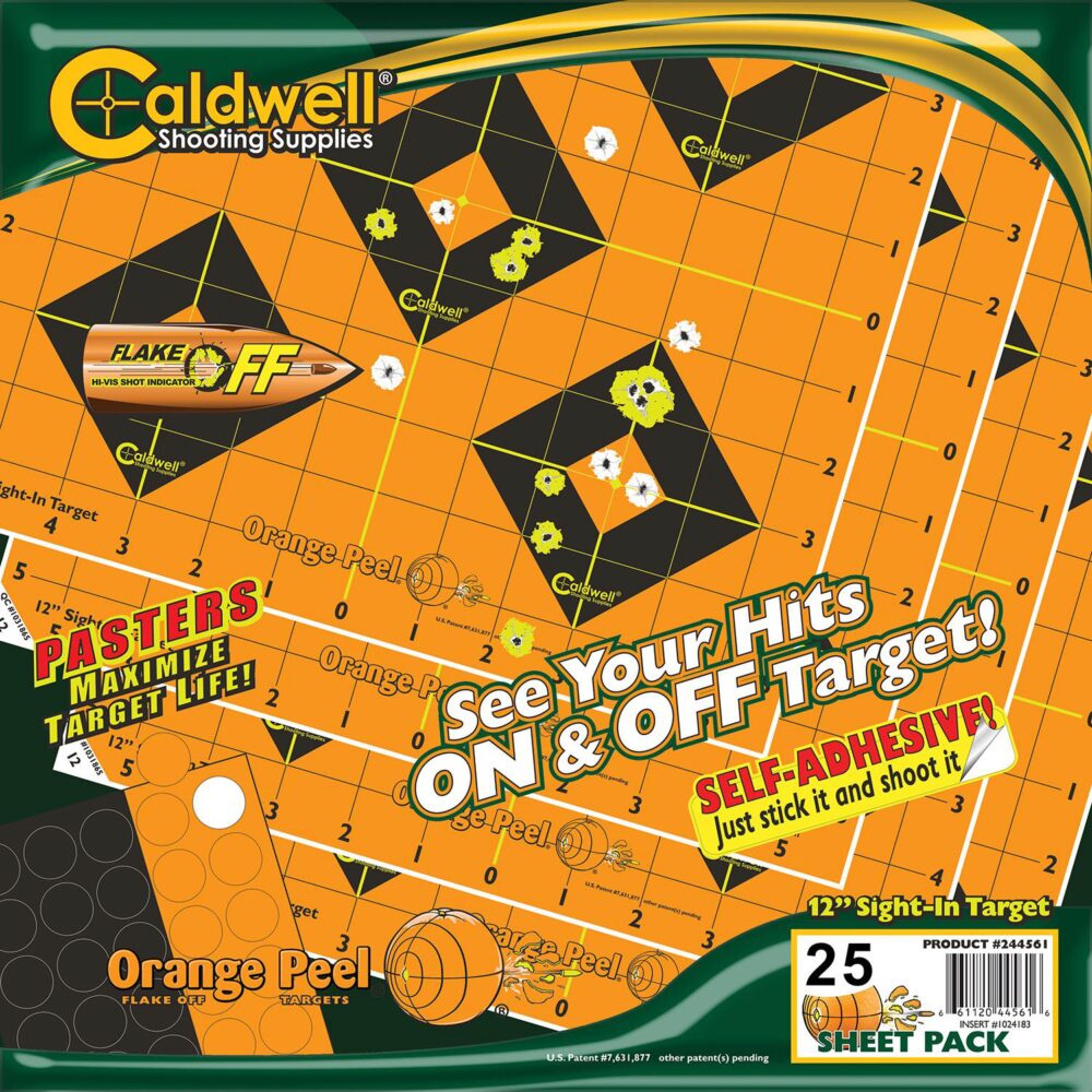 Caldwell 1166105 Orange Peel  Black/Orange Self-Adhesive 25 Sheet