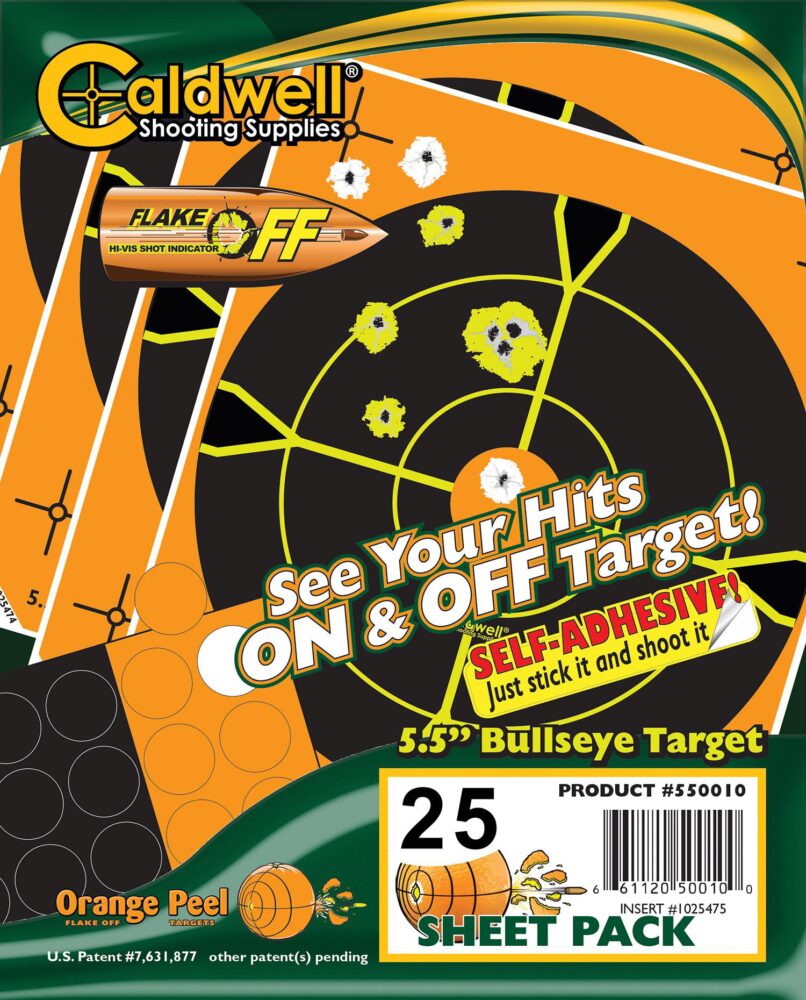 Caldwell 1166108 Orange Peel  Black/Orange Self-Adhesive 25 Sheet