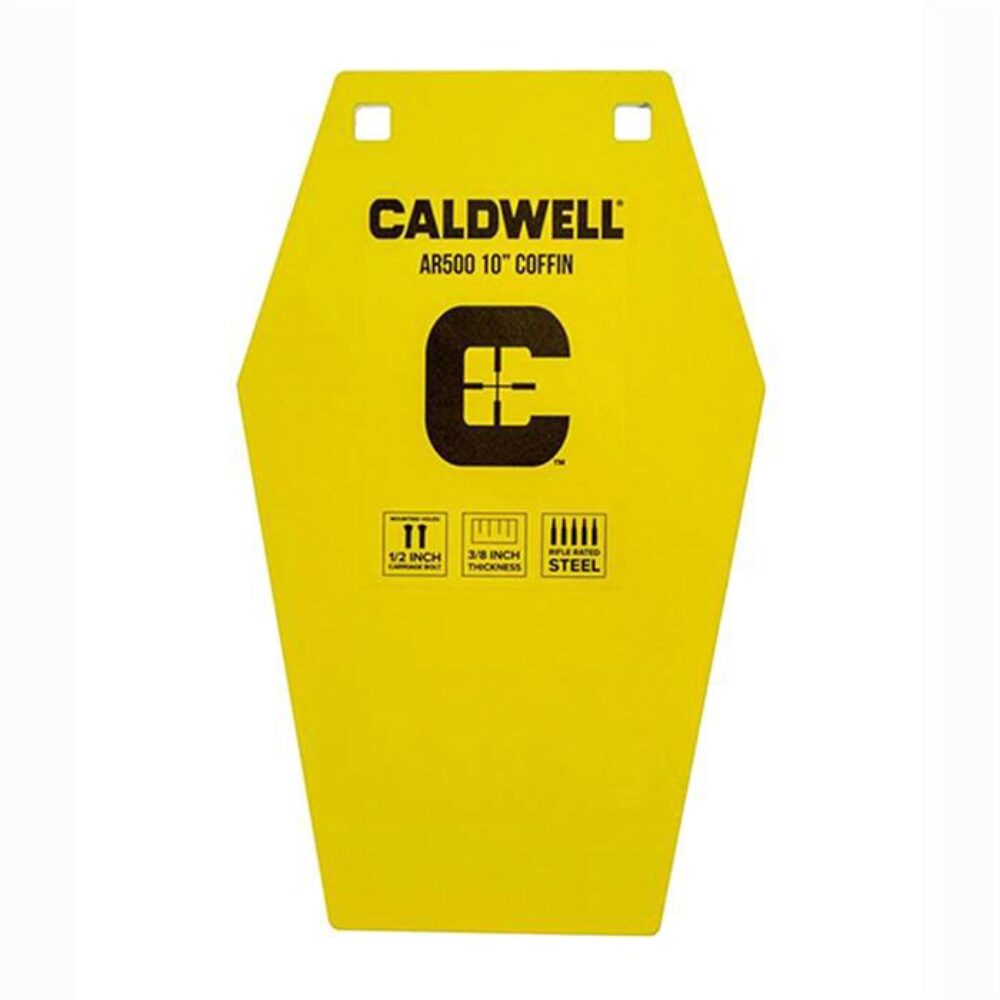 Caldwell 1116693 C  10 Coffin CP4 Yellow Powder Coat AR500 Steel