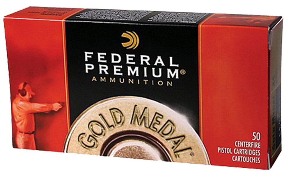 Federal GM45B Premium Gold Medal 45 ACP 185 gr Full Metal Jacket