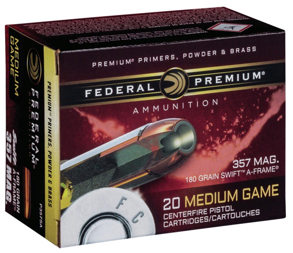 Federal P357SA Premium  357 Mag 180 gr Swift A Frame 20 Per Box/
