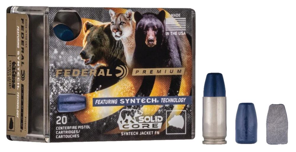 Federal P40SHC1 Premium  40 S&W 165 gr Solid Core Synthetic Flat