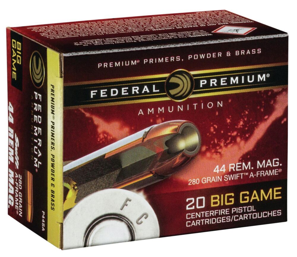 Federal P44SA Premium  44 Rem Mag 280 gr Swift A Frame 20 Per Box