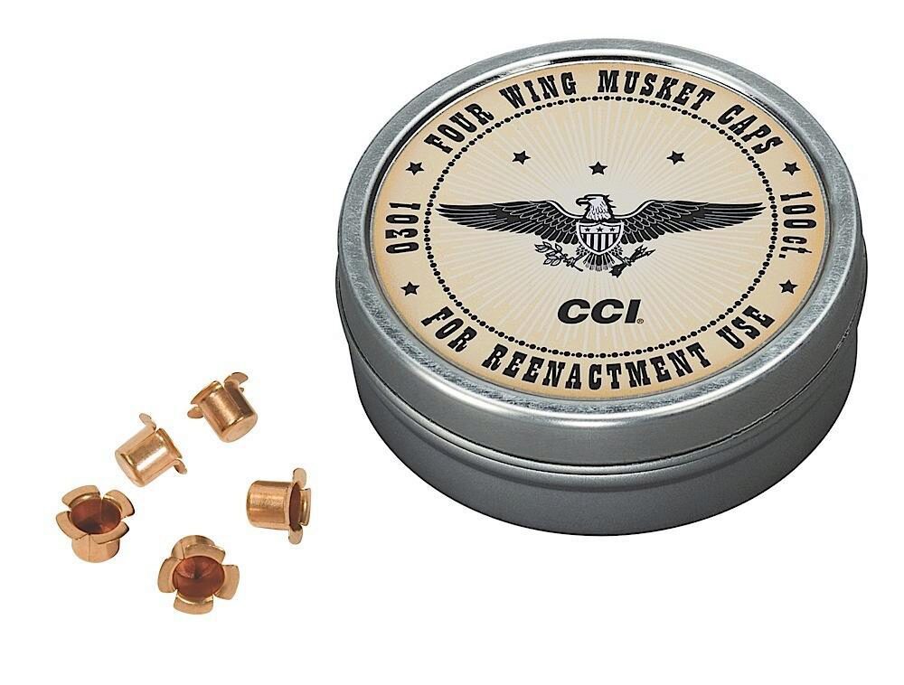 CCI 301 Four Wing Musket Caps Brass 1000 Per Box/ 5 Case