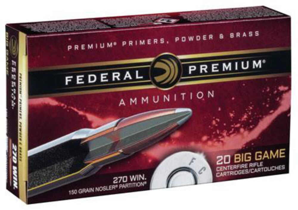 Federal P270E Premium  270 Win 150 gr Nosler Partition 20 Per Box