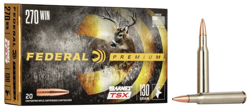 Federal P270L Premium  270 Win 130 gr Barnes TSX 20 Per Box/ 10 C