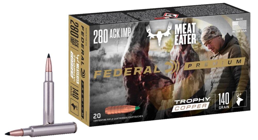 Federal P280A1TC1 Premium  280 Ackley Improved 140 gr Trophy Copp