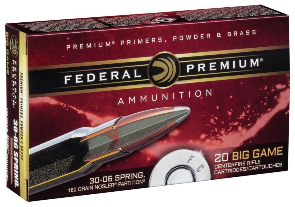 Federal P3006F Premium  30-06 Springfield 180 gr Nosler Partition