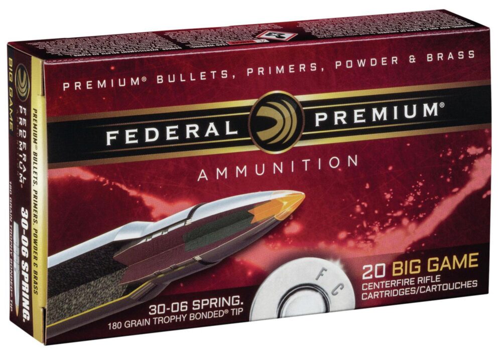 Federal P3006TT1 Premium  30-06 Springfield 180 gr Trophy Bonded