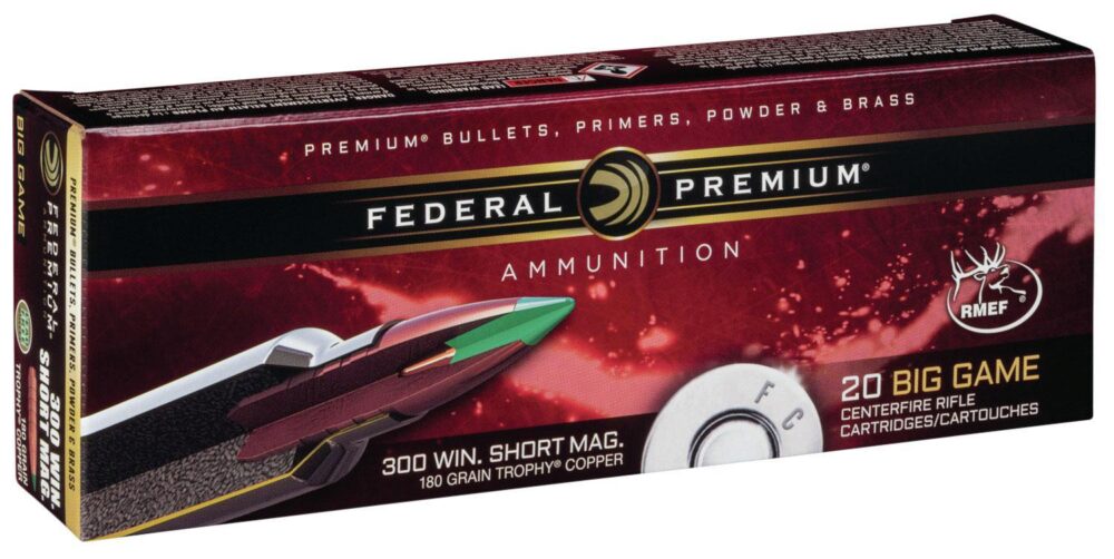 Federal P300WSMTC1 Premium  300 WSM 180 gr Trophy Copper 20 Per B