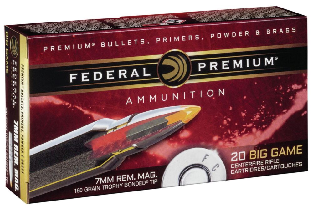Federal PR7TT1 Premium  7mm Rem Mag 160 gr Trophy Bonded Tip 20 P