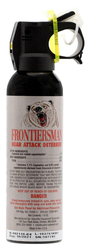 Sabre FBAD03 Frontiersman Bear Spray Effective 30 ft 7.90 oz Aero