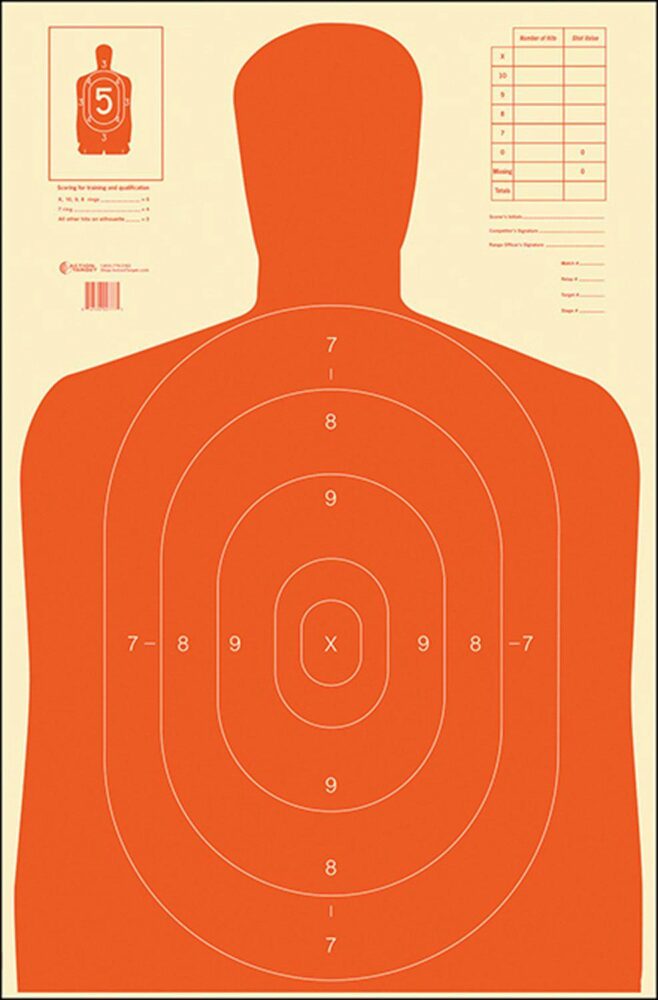 Action Target B27ERED100 Qualification Economy Silhouette Paper H