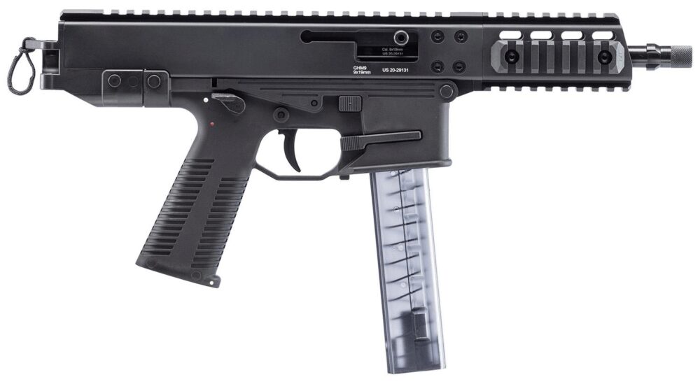 B&T Firearms 4500022 GHM  9mm Luger 30+1 6.90 Black, Collapsible