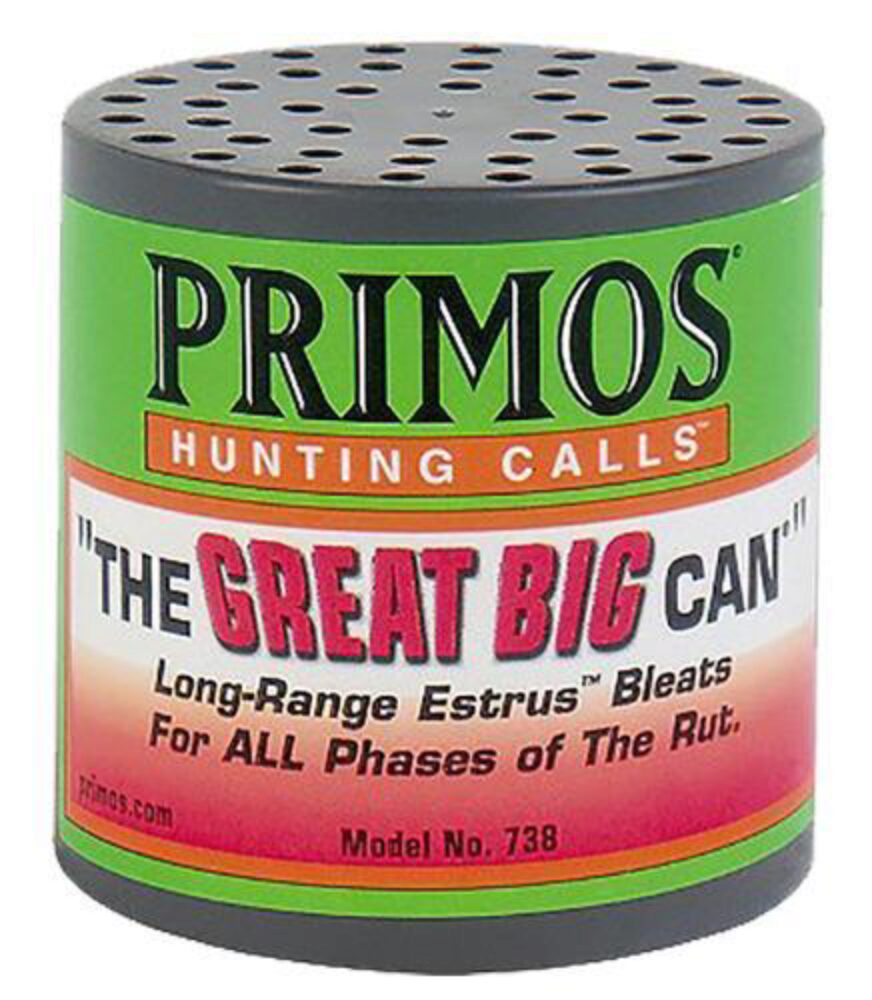 Primos 738 The Great Big Can Doe Bleat Attracts Deer Green Plasti