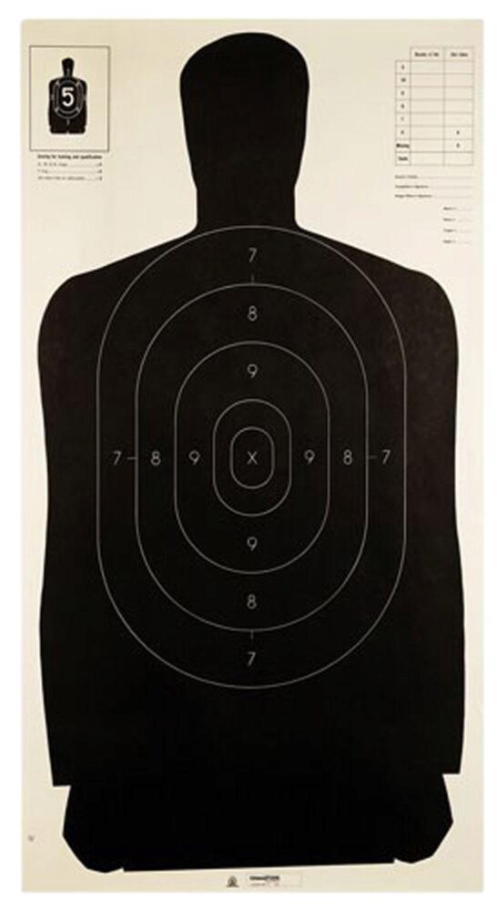 Champion Targets 40727 Law Enforcement Silhouette B-27 Hanging Pa