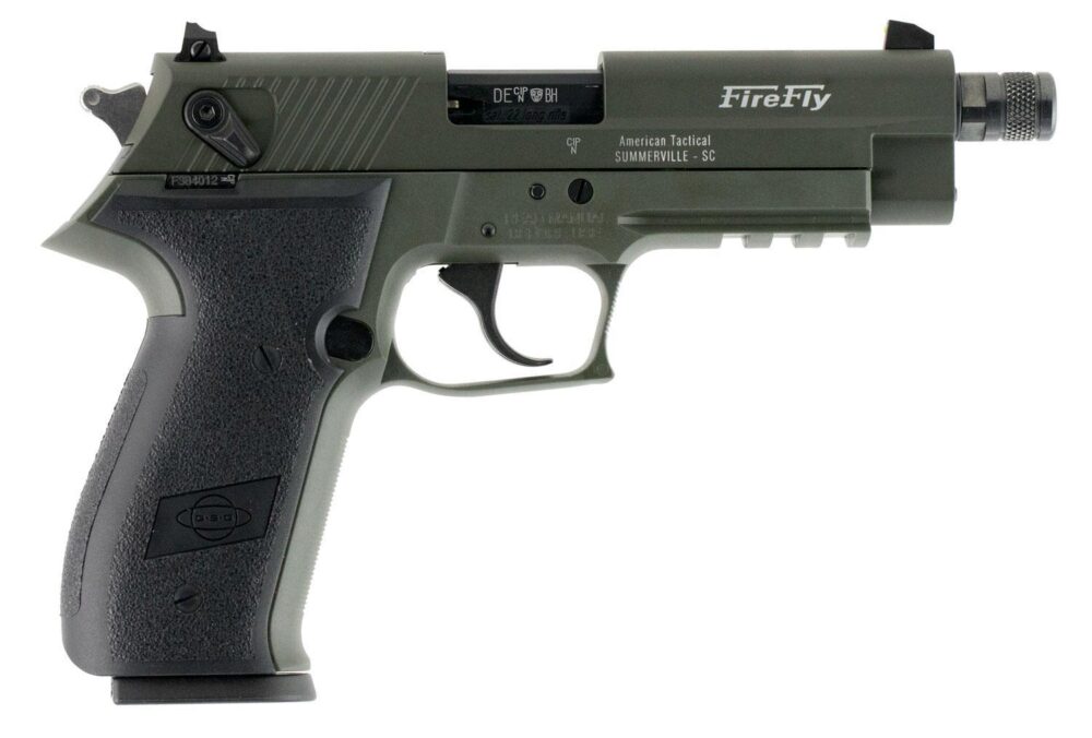 GSG GERG2210TFFG FireFly  22 LR 10+1 4.90 Black Steel/Threaded Ba
