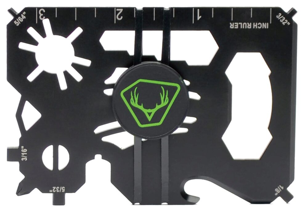 HME HMEWMT 20-In-1 Wallet Multi-Tool Black Metal Fixed