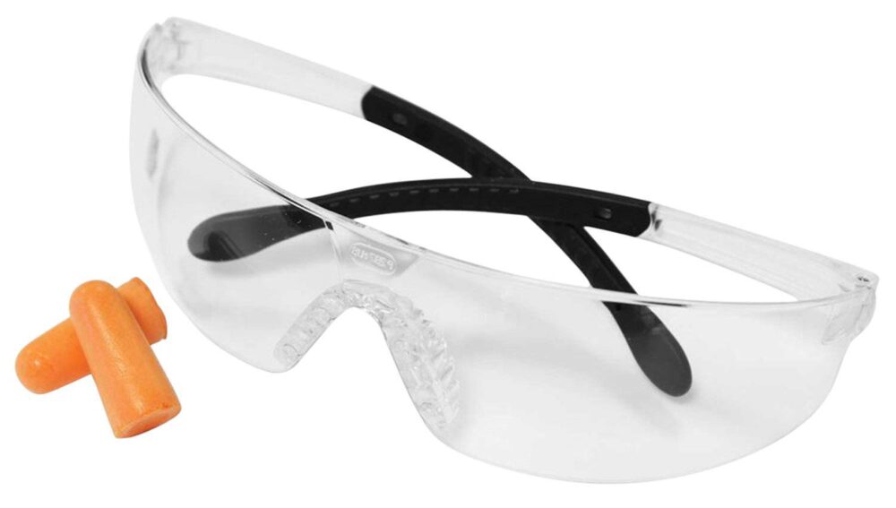 Birchwood Casey Lycus Clear Shooting Glasses with Plugs