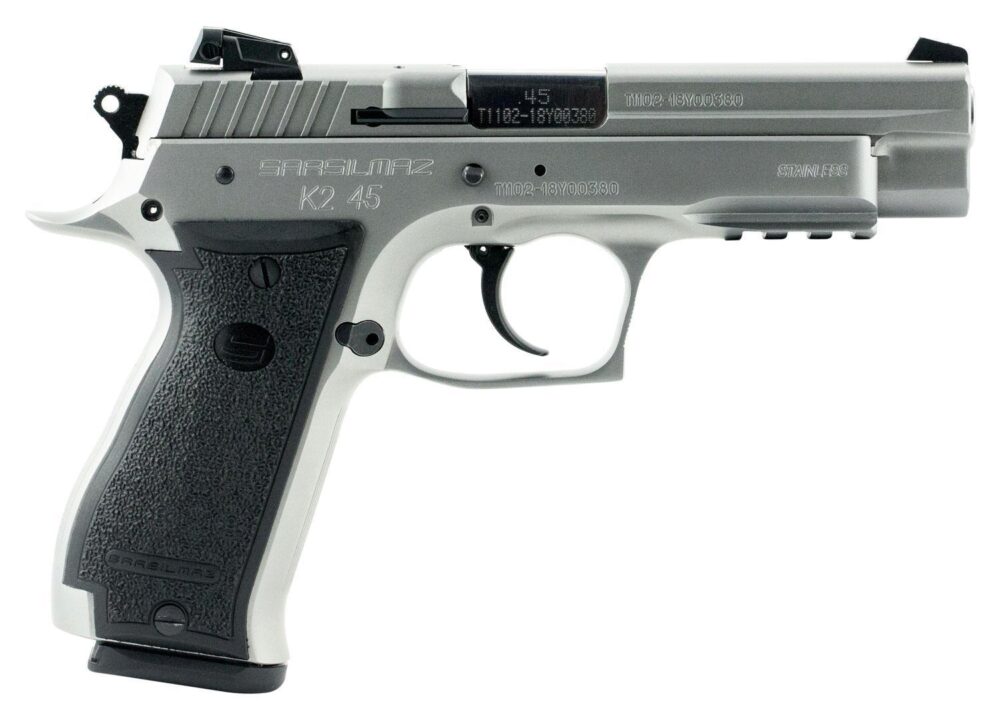 SAR USA K245ST K2  45 ACP 14+1, 4.70 Black Steel Barrel, Stainles