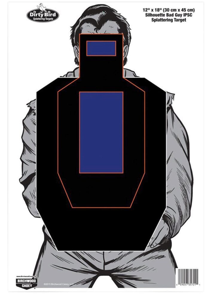 Birchwood Casey 35721 Dirty Bird Bad Guy IPSC Silhouette Tagboard