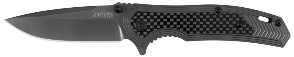 Kershaw 8310 Fringe  3 Folding Drop Point Plain Gray TiN 8Cr13MoV