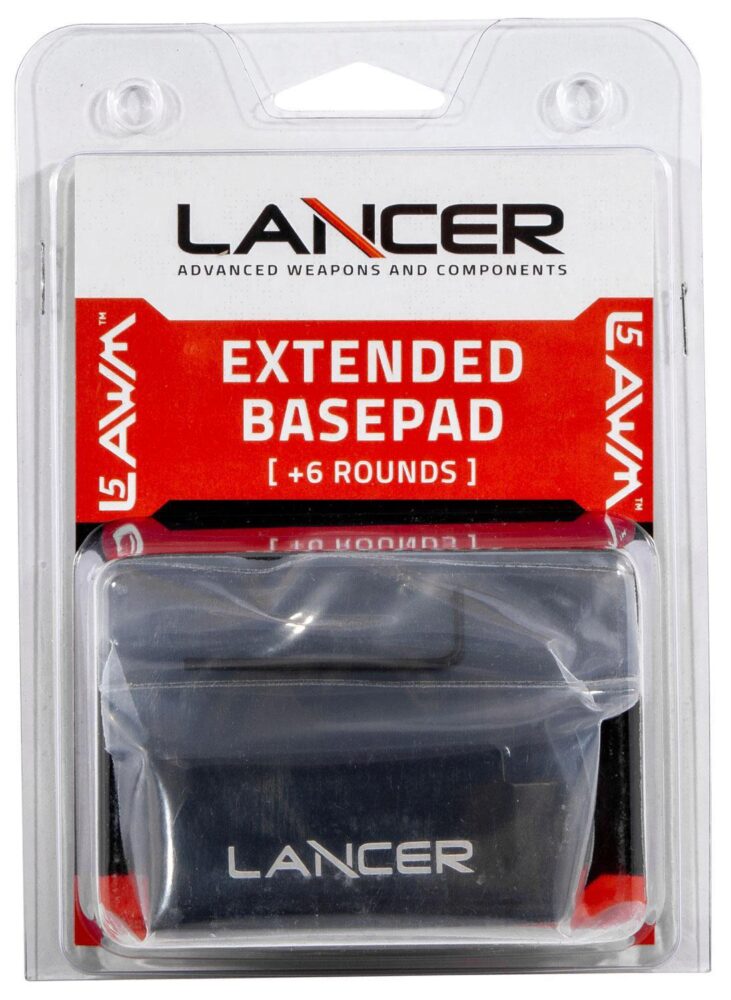 Lancer EXTBP06BLK L5AWM Magazine Base Pad Extended 6rd Compatible