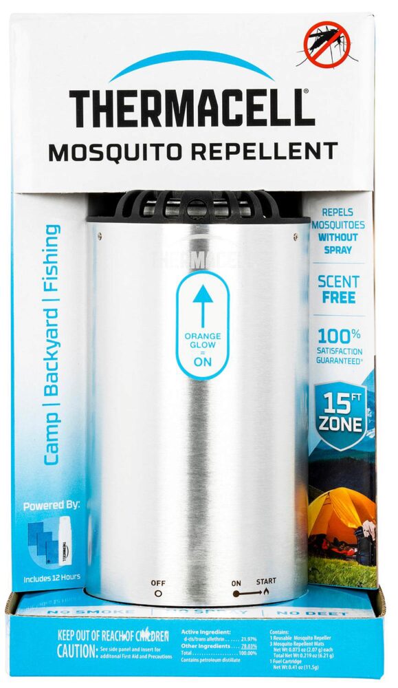 Thermacell MRME Camping Metal Edition Mosquito Repellent Brushed Nickel