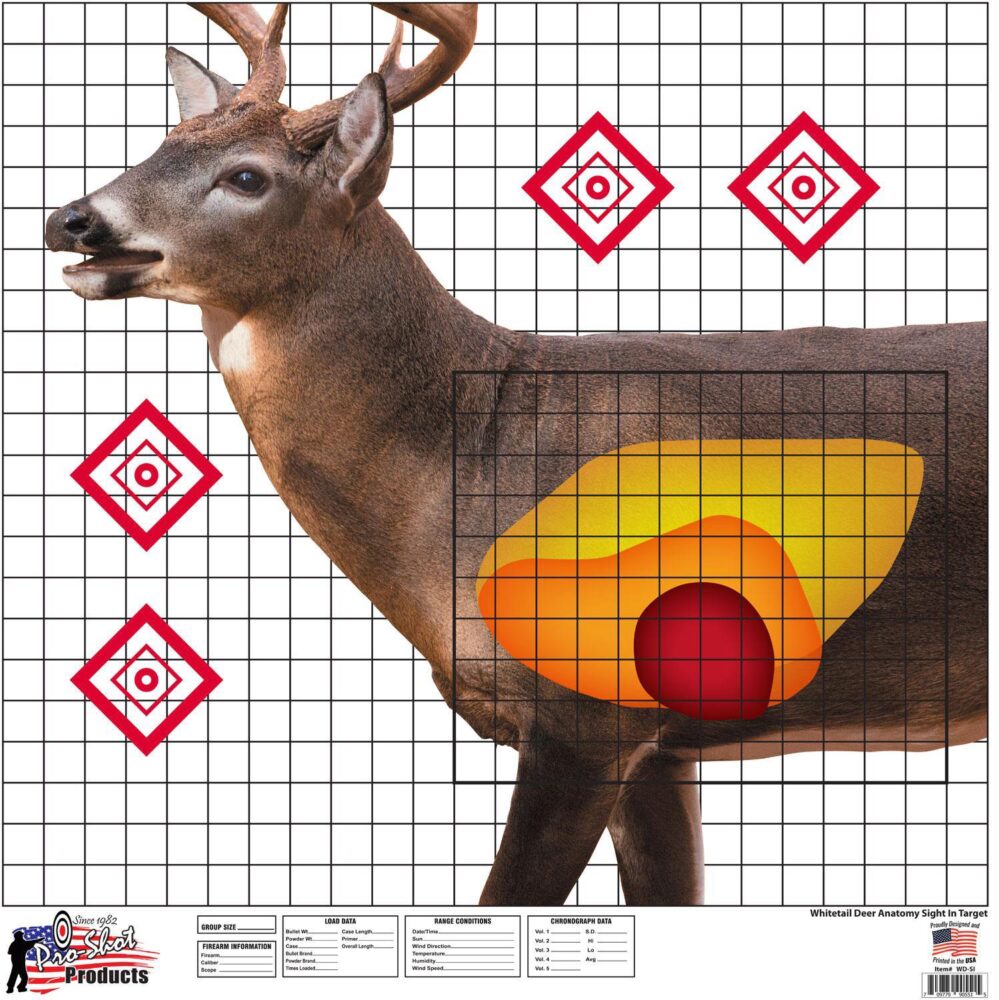 Pro-Shot WDSI5PK Whitetail Sight-In Deer Heavy Paper Hanging Univ