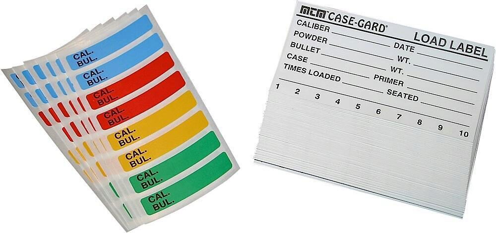 MTM Case-Gard LL1 Universal Reloading Labels  Multi-Caliber Adhes