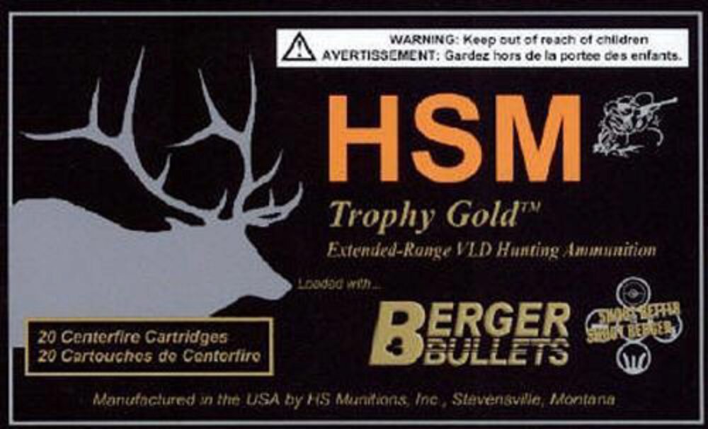 HSM 300WBY168VLD Trophy Gold Extended Range 300 Wthby Mag 168 gr