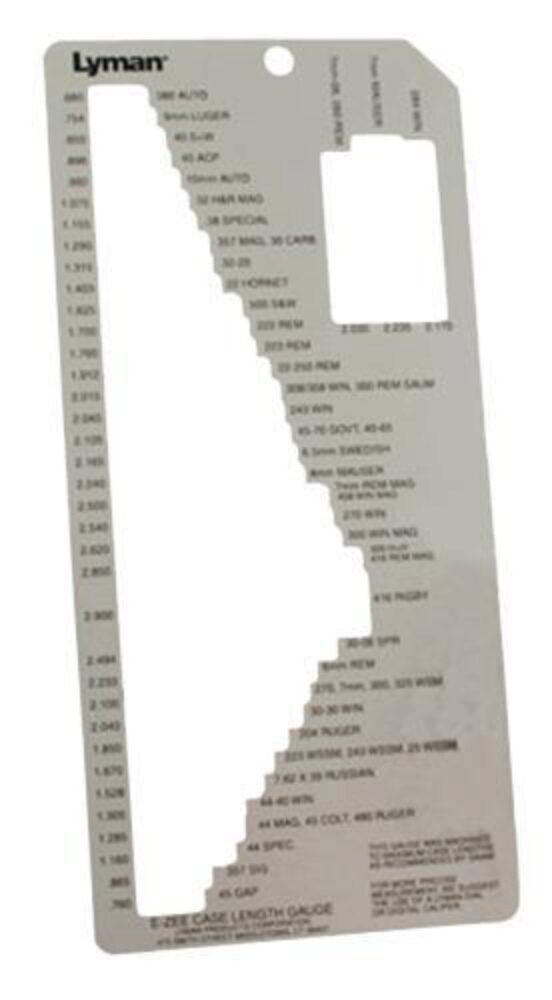 Lyman 7832215 E-Zee Case Length Gauge 1 All Over 70 Rifle/Pistol
