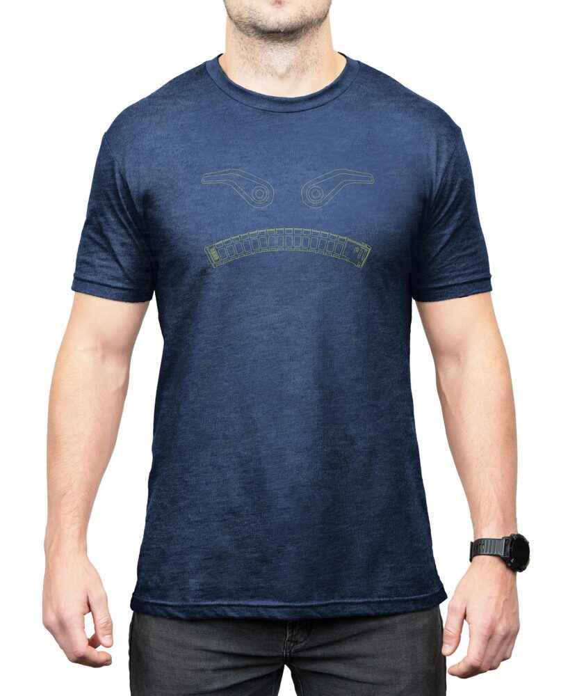 Magpul MAG12684113X Magmouth  Navy Heather Cotton/Polyester Short