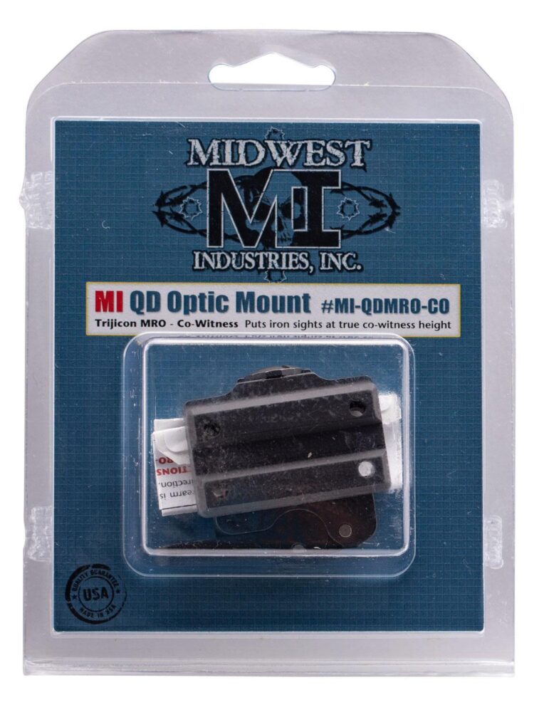 Midwest Industries MIQDMROCO Trijicon MRO QD Mount  Black Hardcoa