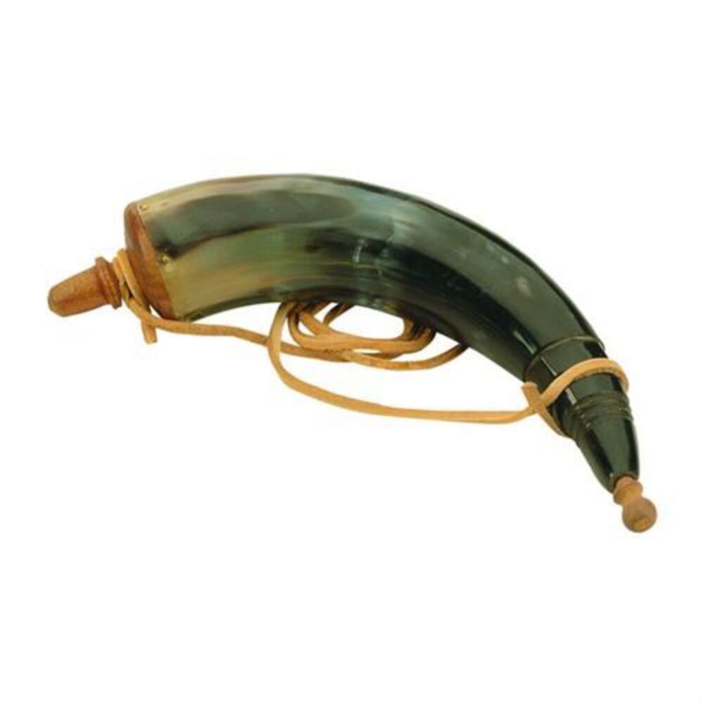 Traditions A1252 Authentic Powder Horn  with Sling and Wood Cap