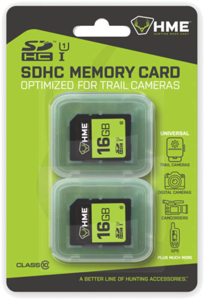 HME 16GB SDHC Memory Card 2/ct