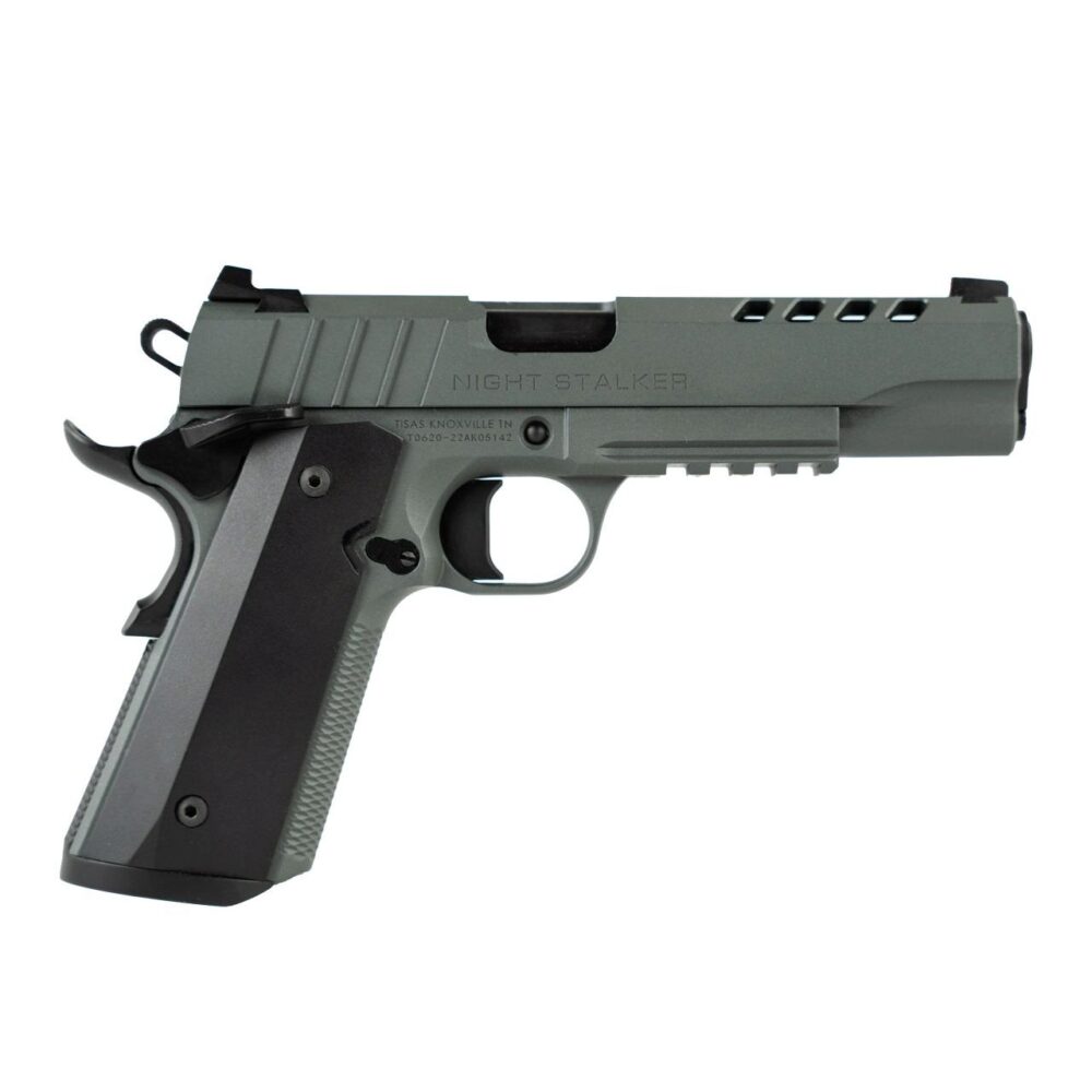 Tisas 10100538 1911 Night Stalker Full Size 9mm Auto 9+1 5 Steel