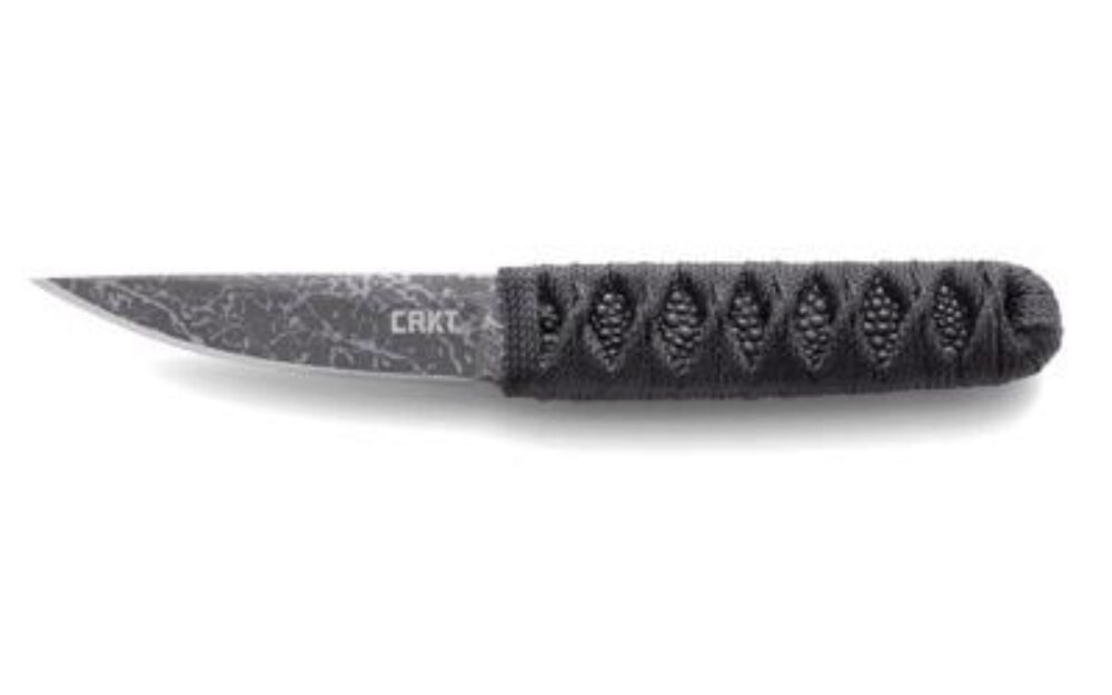 CRKT 2367 Obake  3.64 Fixed Plain Acid Etched Gray TiCN 8Cr14MoV