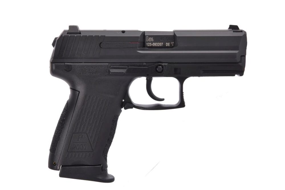 HK 81000039 P2000 V2 LEM Full Size Frame 9mm Luger 10+1, 3.66 Bla