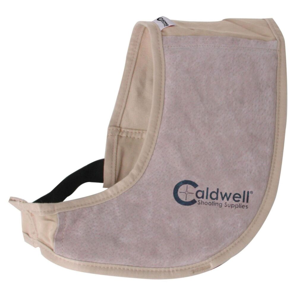 Caldwell 350010 Field Recoil Shield Tan Cloth w/Leather Pad Ambid