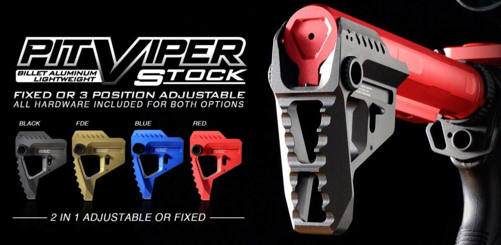 Strike VIPERPITBLU Pit Viper Stock  AR-Platform Blue Aluminum/Ste
