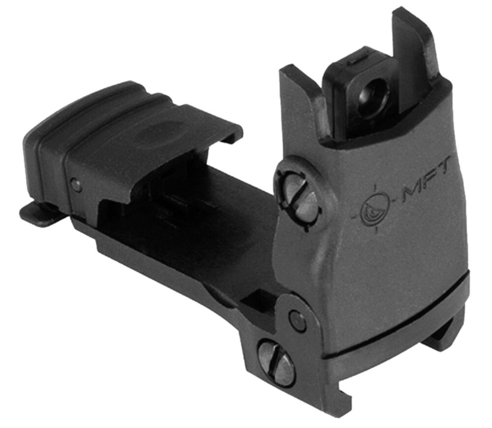 Mission First Tactical BUPSWR Flip Up Rear Sight  Black Folding A