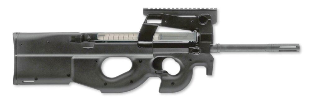 FN 3848950463 PS90  5.7x28mm 50+1 16 Black Ported Barrel, Black A