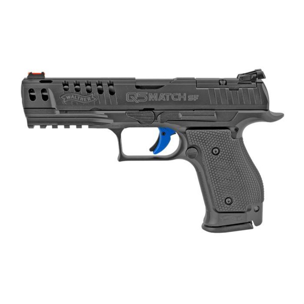 Walther Arms 2851075 Q5 Match 9mm Luger 5 10+1 Black Black Ported